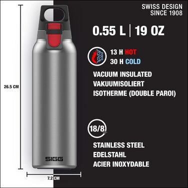 Термос-гуртка SIGG Hot & Cold One з ситечком для чаю, ізольована, не протікає, BPA-free, нержавіюча сталь 18/8, 0.3/0.5/0.55 л