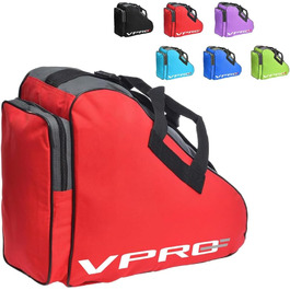 Сумка для ковзанів VPRO: для фігурного катання, роликів, інлайнів. Зручна, з ремінцем та блискавкою (червона)