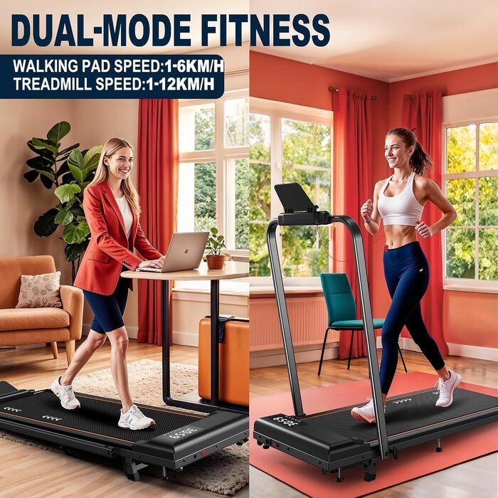 Складана бігова доріжка для дому Walking Pad з нахилом 7%, двигун 2.5 к.с., швидкість до 12 км/год, навантаження до 120 кг