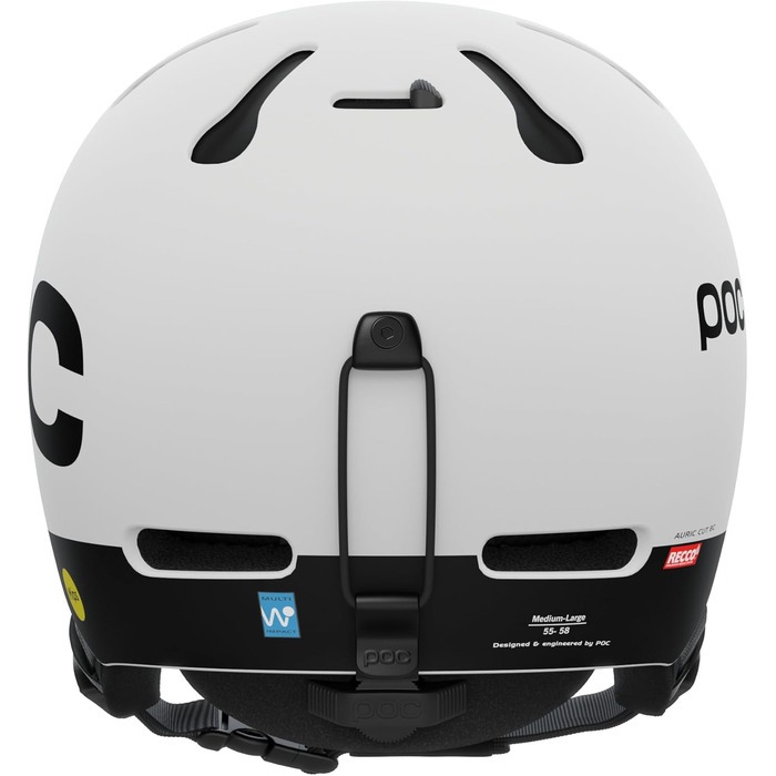 Універсальний лижний та сноубордичний шолом POC Auric Cut BC MIPS, ABS, розмір M-L (55-58 см), матовий білий