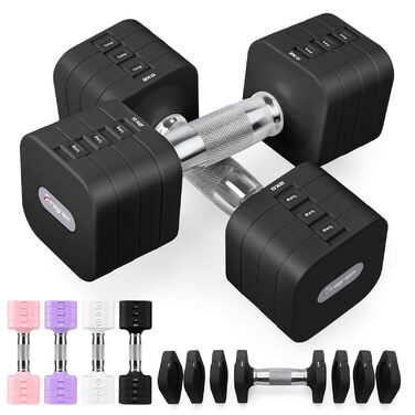 Набір гантелей Fragraim 5 кг x 2 (регульовані) для дому, фітнесу та силових тренувань, чорний