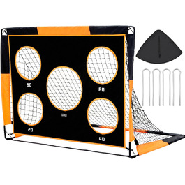 Дитячі футбольні ворота Gofady 2-в-1, 150×120×120 см, складані, з 5 цільовими зонами, переносні, для саду, парку, пляжу
