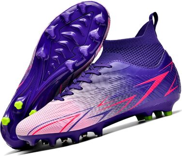 Чоловічі футбольні бутси з високим верхом для штучного поля, дитячі, розмір 43 EU, фіолетові