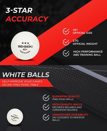 Набір для пінг-понгу: 2 ракетки преміум-класу, 3 зіркових м'ячі, компактний кейс | Набір для настільного тенісу
