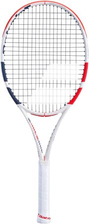 Тенісна ракетка Babolat Pure Strike 103 (3 покоління), натягнута, 16 г біла струна Babolat Syn Gut, середня натяжка, ручка 4 3/8