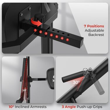 Power Tower Sportsroyals для домашнього фітнесу: турнік, бруси, турнік-станція, до 204 кг, чорний