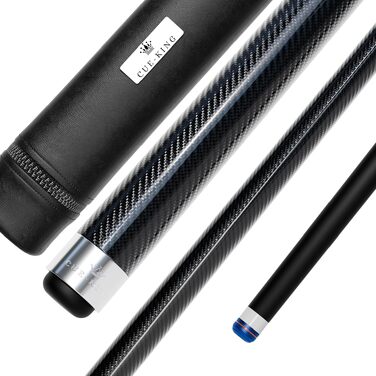 Професійний більярдний кий Cue-King Pro Series з карбону для пулу, 147 см, наконечник 12.5 мм, у комплекті з преміум-чохлом