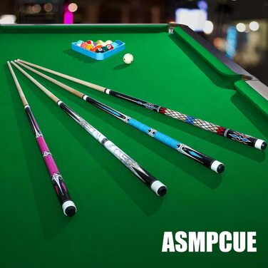 Професійний більярдний кий ASMPCUE 58 дюймів, дерево, 13 мм накінечник, 1/2, для більярду