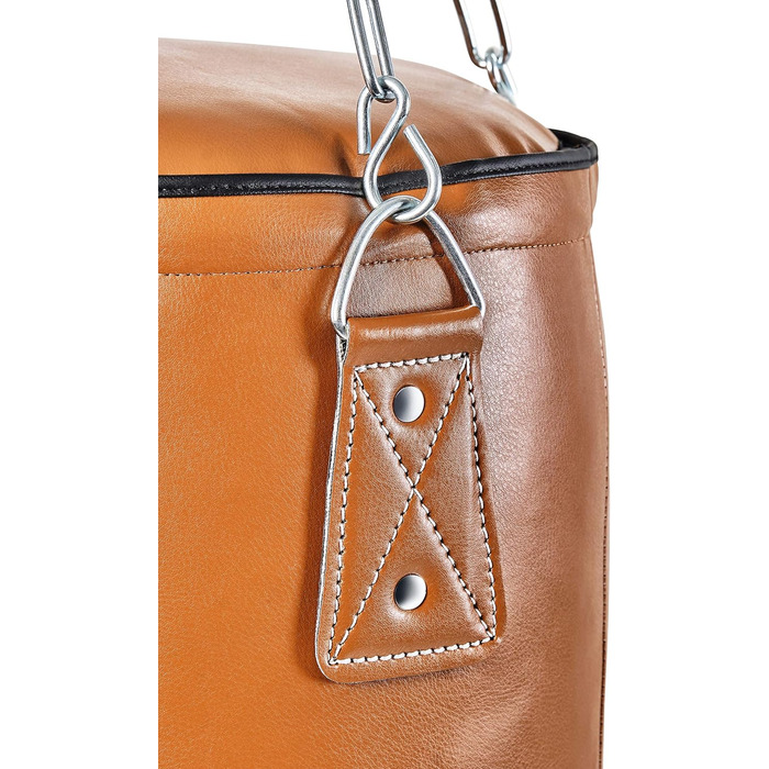 Боксерський мішок Bad Company Retro з міцною сталевою ланцюгом, з екошкіри, наповнена/ненаповнена, 80/100/120/150/180 x 35 см - Колір: Коричневий 100 x 35 см (порожня)