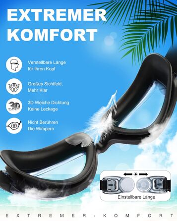 Окуляри для плавання Zerhunt: чоловічі, жіночі, дитячі. Антизапітніння, захист від УФ. Для дайвінгу та водного спорту. Підходять для дітей від 10 років. Прозорі.