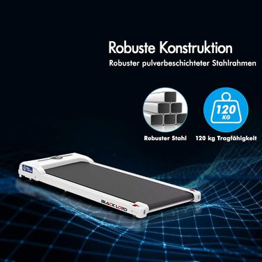 Бігова доріжка Walking Pad BLACK LORD 3-in-1 (SL9) — компактна портативна доріжка під стіл для дому та офісу, з Bluetooth-динаміком, білий колір