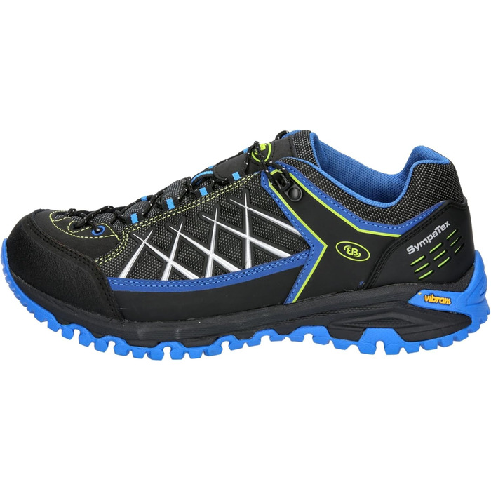 Кросівки для бігу по пересічній місцевості Brütting Unisex Mount Root, 44 EU, чорний, синій, лимонний