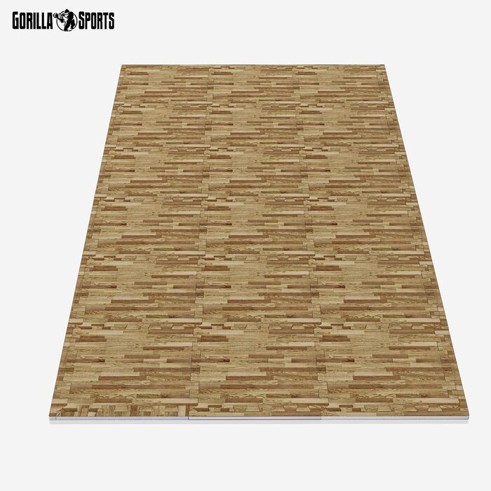 GORILLA SPORTS® Захисний килимок EVA для підлоги, 18 шт, 30x30 см, антиковзкий, вибір кольору – пазл-килимок для фітнесу, спорту, тренажерів
