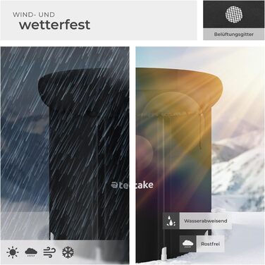 Тектейк® Ванна для криотерапії з кришкою, бак для крижаних ванн, ванна для холодної терапії, бак для льоду, надувна ванна, складана ванна для дорослих - Ø 90 x 75 см