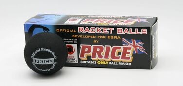Price 2-Punkte топові ракетбольні м’ячі чорні, 24 шт.
