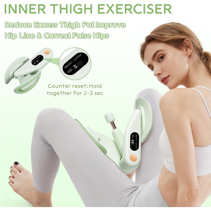 Тренування тазового дна для жінок: пристрій для зміцнення м'язів, регулювання ваги 7-16 кг, фітнес для дому, зелений