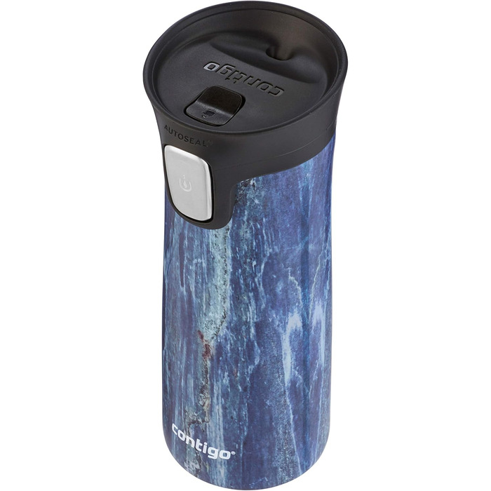 Термокухоль Contigo Pinnacle Autoseal 420 мл, нержавіюча сталь, блакитний (Blueslate) - ізольований, герметичний, для напоїв на ходу