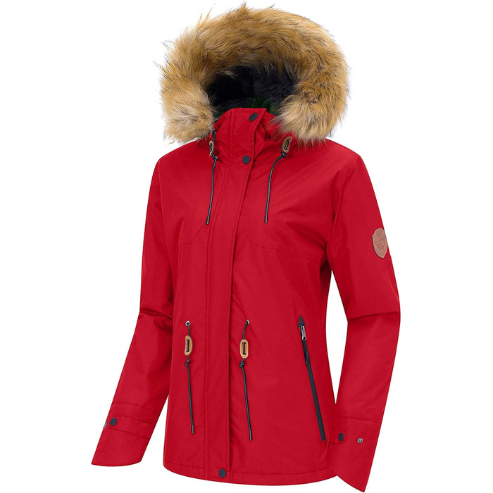 Жіноча водонепроникна куртка Wantdo для катання на лижах, сноуборді та активного відпочинку, червона