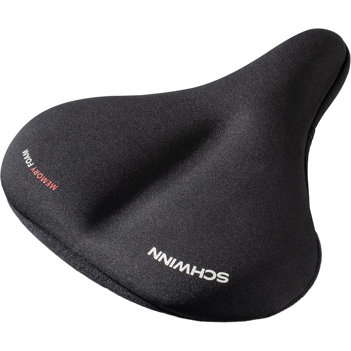 Велосипедне сидіння Schwinn Komfort з м'якою піною Memory Foam та двома ремінцями, чорного кольору