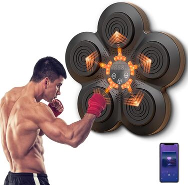 Oamger електронний музичний бокс для дому, портативний, настінний, з Bluetooth, покращує координацію та знімає стрес, помаранчевий