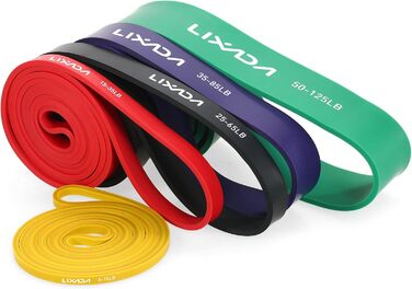 Набір фітнес-гумок Lixada з натурального латексу з дверним анкером, ручками з піни та сумкою для силових тренувань