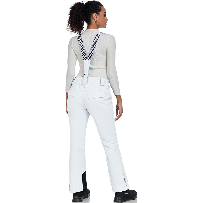 Жіночий сніговий комбінезон HOTIAN: водонепроникний, вітронепроникний, теплий, для катання на лижах, сноуборді, походів та альпінізму. SMN M 2colorful+white