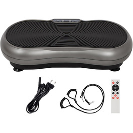 Вібраційна платформа Panana ZZ-SZ302 з тихою системою, 120 рівнів та 10 програм | з пультом ДУ | антиковзаюча | для всього тіла, схуднення | з тренувальними гумками