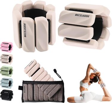 Важкі манжети для ніг BECOJADDE 0.45/0.9 кг - набір 2 шт. для тренувань ніг та рук. Підходять для бігу, кардіо, аеробіки та силових вправ.