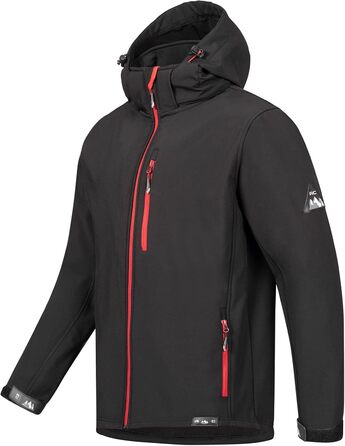 Чоловіча куртка софтшелл Rock Creek Outdoor H-168, чорна, розмір S