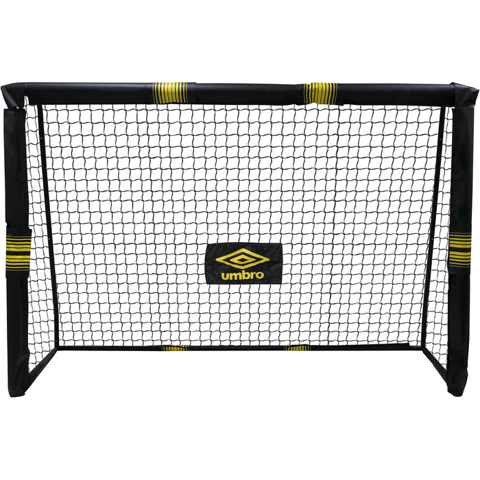 Футбольні ворота Umbro 300x200x120 см, металеві, чорні/жовті, для саду, дітей і дорослих, для тренувань, для вулиці та приміщення