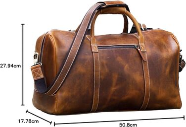 Чоловіча дорожня сумка KomalC з екошкіри: спортивна, для подорожей, на вихідні, у фітнес-зал