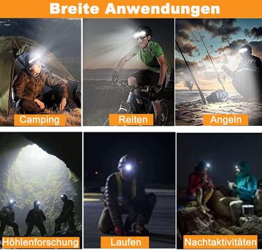 LED налобний ліхтар XPG + COB 10000 люменів з датчиком, водонепроникний IPX6, 270° регульований, 7 режимів. Для бігу, їзди на велосипеді, кемпінгу, походів.