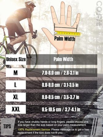 Велосипедні рукавички COFIT з повним пальцем з підтримкою сенсорного екрану для чоловіків та жінок – дихаючі, амортизуючі рукавички для велосипеда з гелевою підкладкою та неслизьким зчепленням для MTB та шосе 7. Повністю пальцеві, світло-блакитні, розмір 