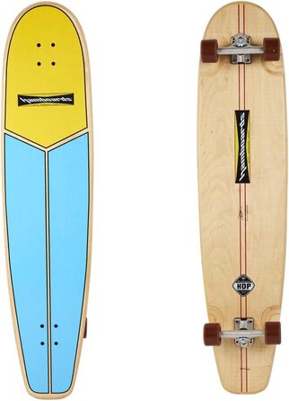 Hamboards Huntington Hop 'Sky Cream' – ручна робота, лонгборд для лендсерфінгу та круїзингу, ламінована береза і клен