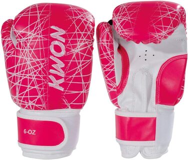 Дитячі боксерські рукавички Kwon Neon 6oz, рожево-сині
