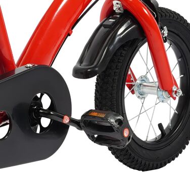 Дитяче велосипед 12 дюймів з регульованою висотою сідла, для дітей 2-5 років. Тренувальний велосипед з додатковими колесами, кошиком та пляшкою. Дівчачий/хлопчичий велосипед (червоний)