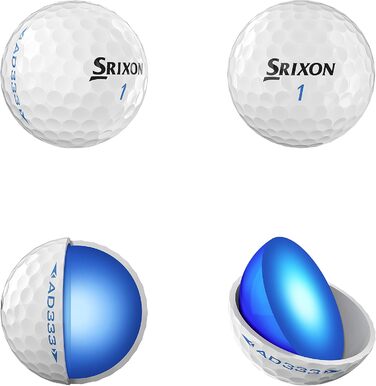 Гольф-м'ячі Srixon AD333 для чоловіків, 12 шт, преміум