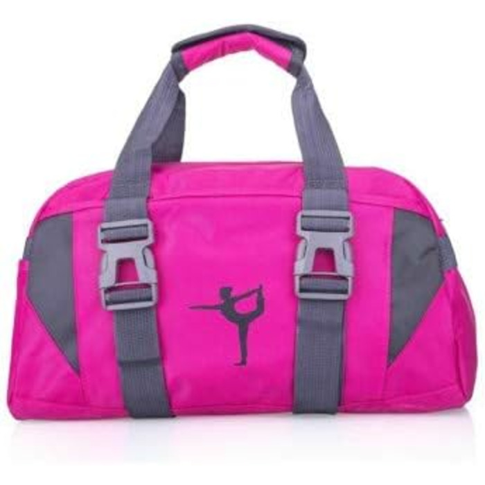 Спортивна сумка-мешок для йоги, балету та танців, рожева сумка для подорожей та ручної поклажі, розмір S