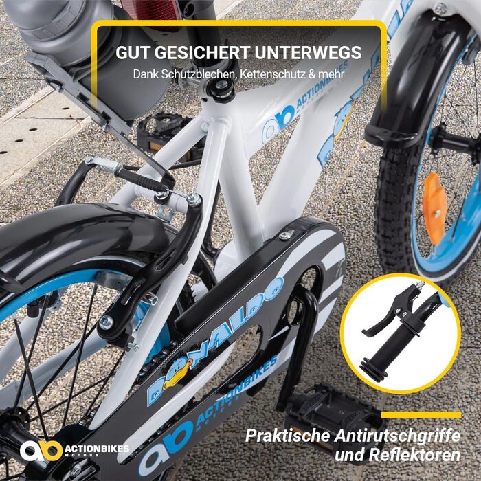 Дитяче велосипед Donaldo 16 дюймів | 12, 16, 20 дюймів | V-Brake гальма | для дітей 2-9 років | з брудозахистом