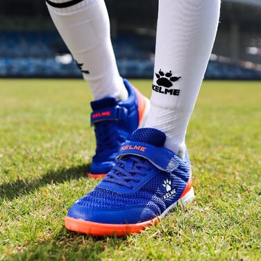 Дитячі футбольні бутси для штучного покриття, тренувальні кросівки для дівчаток та хлопчиків, унісекс, розмір 39 EU, блакитні