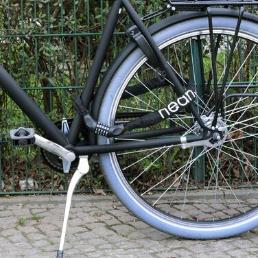 Замок для велосипеда Nean з кодом та високим рівнем безпеки, ланцюговий замок, код-комбінація, посилені сталеві ланки, 6 мм x 900 мм, чорний