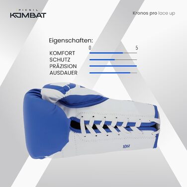 Боксерські рукавички PICSIL Kombat Kronos Pro Lace Up для Муай Тай, ММА, кікбоксингу, універсальні тренувальні