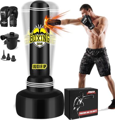 Стенд-боксерська груша Boxsack Stehend Erwachsene 70' з рукавичками та електричним насосом для чоловіків та жінок. Ідеально для кікбоксингу, ММА, Муай Тай, фітнесу та тренувань початківців