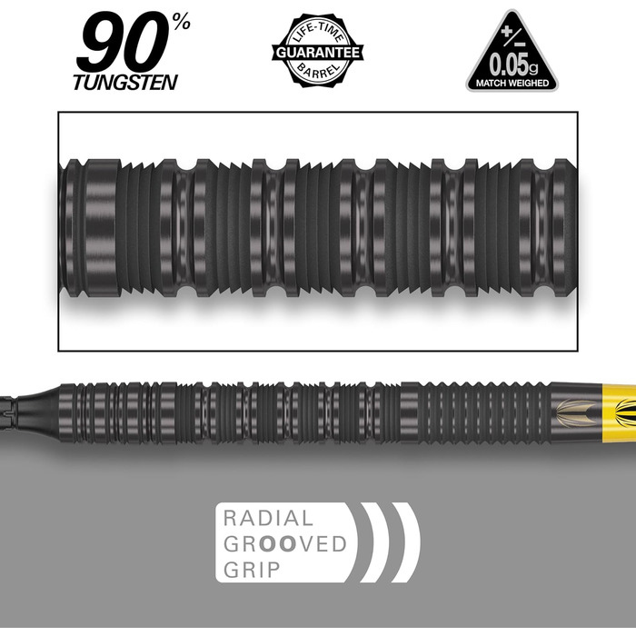 Дротики Target Darts Bolide Void 10, 90% вольфрам, м'які накінечники, комплект для дартсу
