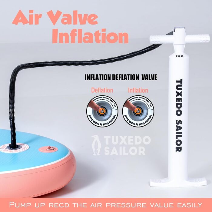 Надувне SUP-борд Tuxedo Sailor з аксесуарами, для дорослих та підлітків, блакитний та жовтий (блакитний та рожевий)