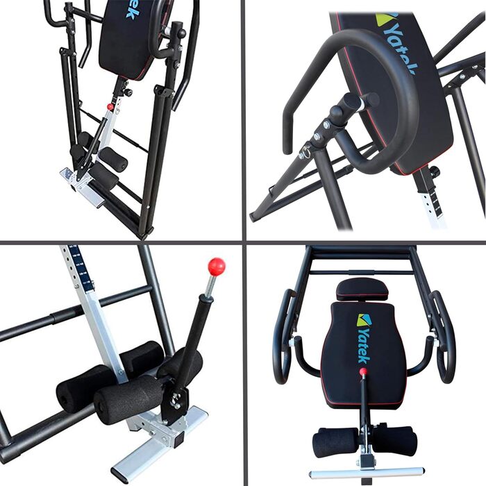 Стіл для інверсії Yatek ECO складаний, регульований тренажер для спини, 180°, сталевий каркас, до 150 кг