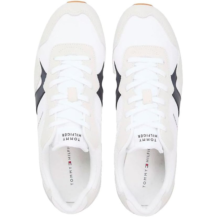 Чоловічі кросівки Tommy Hilfiger Runner Icon Mix FM0FM05679 Low Top, білі, розмір 40 EU