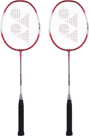 Yonex ZR 100 бадмінтонні ракетки з алюмінію, комплект 2 шт., з повним чохлом, червоні, Індія