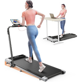Бігова доріжка для дому з нахилом, 2-в-1 Walking Pad, 12 км/год, складана, 2.5HP, під стіл, для офісу та дому, з додатком і пультом