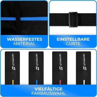 Набір для лижного спорядження STYNGARD: мішок для лиж (120-160 см) та чохол для лижних черевиків з відділенням для шолома (40 л), St. Moritz (чорний-синій)